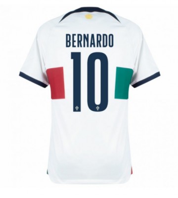 Portugalia Bernardo Silva #10 Koszulka Wyjazdowych MŚ 2022 Krótki Rękaw